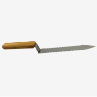 Нож 200 мм зубчатый нерж. деревянная ручка 